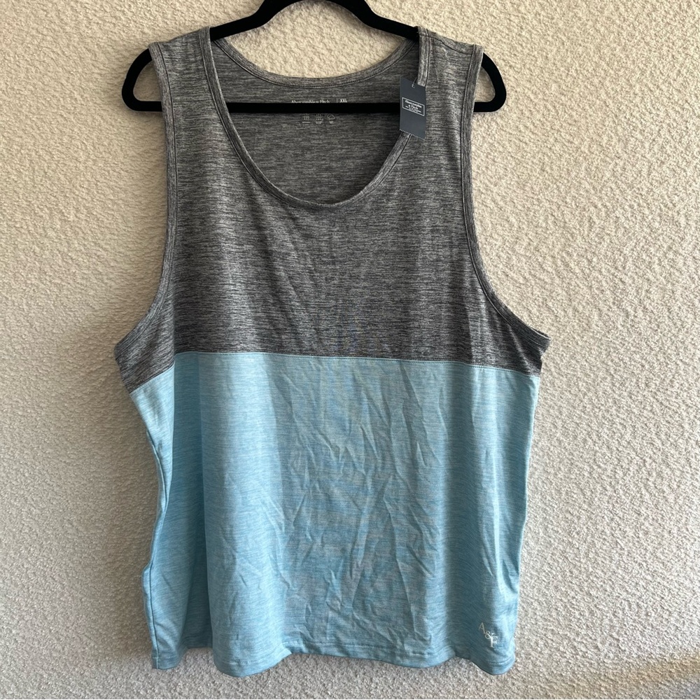 Abercrombie & Fitch NWT‎ Men’s Gray Blue Super Soft Tank Top Size XXL